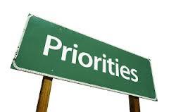 “Set your priorities accordingly” “Set your priorities accordingly”